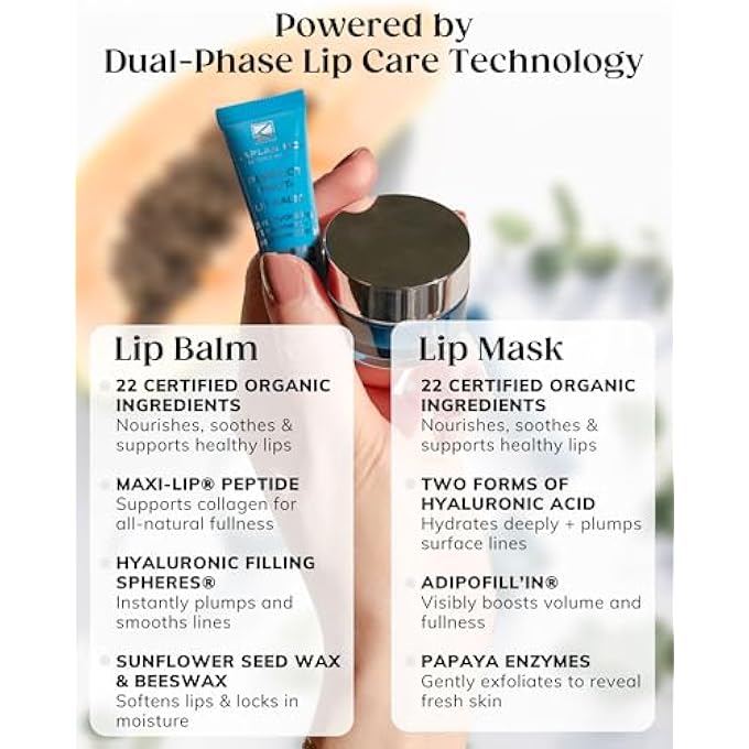 KAPLAN MD PERFECT POUT DUO LIP MASK (0.35 OZ.) & LIP BALM 0.17 OZ. - COMPLETE ANTI-AGING SKIN CARE FOR LIPS - Image 4